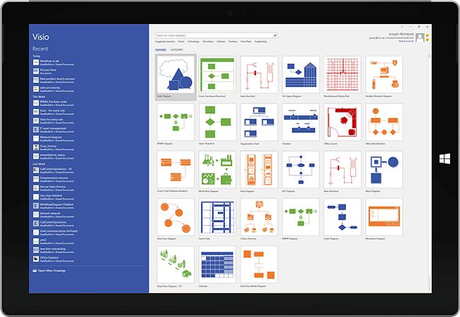Tải Microsoft Visio Full Crack Miễn Phí - Hướng dẫn cài đặt chi tiết 2 Giao-dien-visio-2019-full-