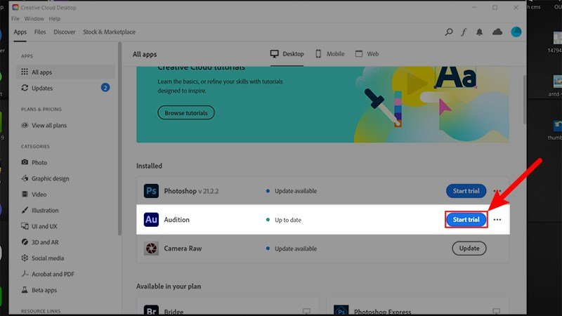 Tải Adobe Audition Active 